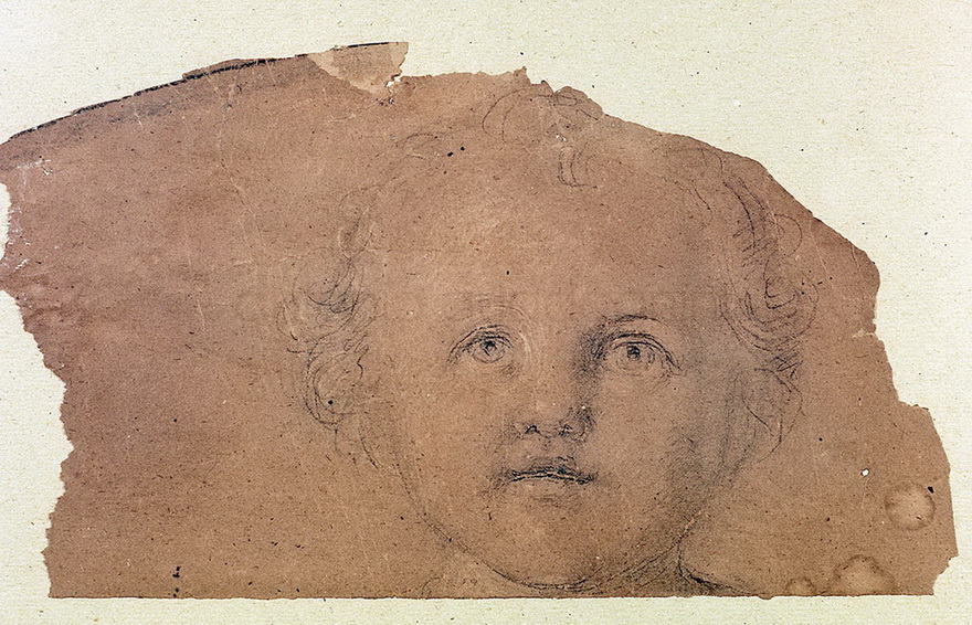 Testa di angioletto - 1871 cm. 17x30 - coll. privata -  esposto alla mostra del 2015 a Passirano (BS)